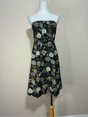 J. Crew “Marielle” Strapless Floral Dress